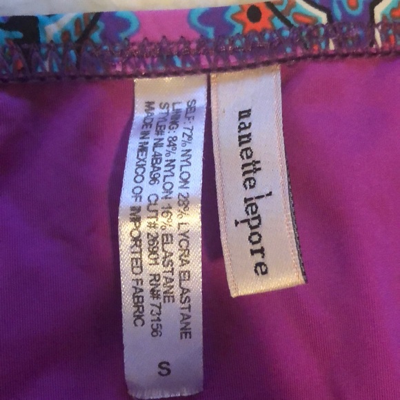 Nanette Lepore bikini S turquoise/purple paisley - Picture 2 of 5